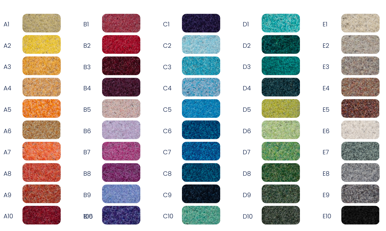 Palette de couleurs impression chromojet sur tapis personnalis exterieur