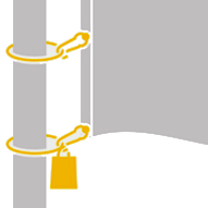 Accessoires de fixations pour drapeaux