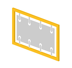 Cadre aluminium pour bâche tendue